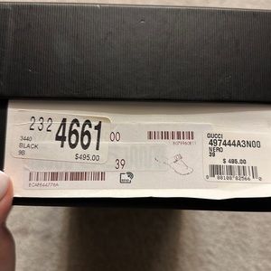 GUCCI BLACK FLIP FLOPS